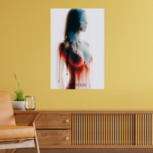 Affiche "Liquid Allure" Translucide Silhouette Mur Art