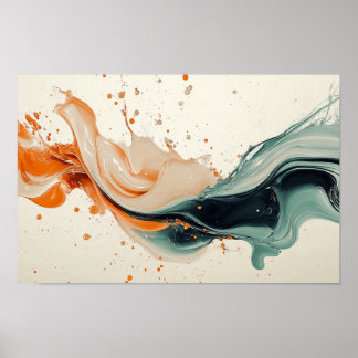 Affiche liquide coloré