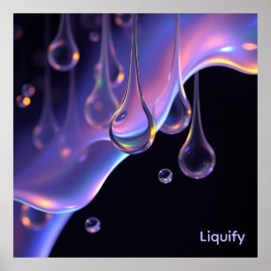 Affiche Liquify - Imaginaire AI Sci-fi Art numérique Impr