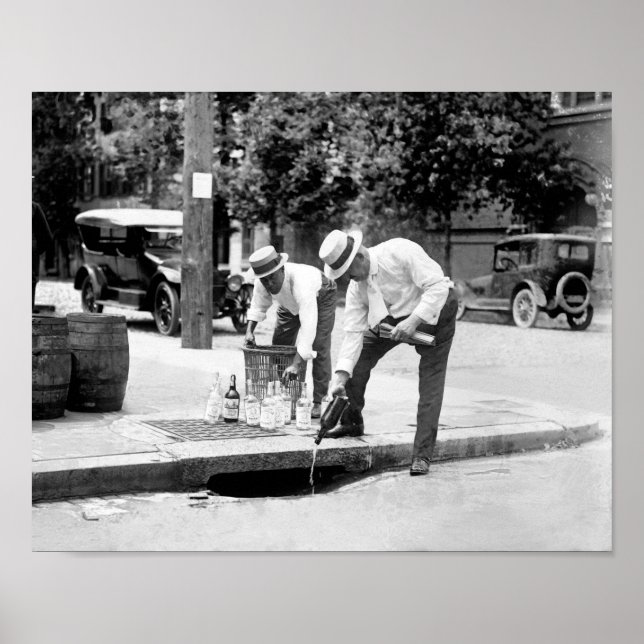 Affiche Liquor Down The Drain - époque de l'interdiction - (Devant)