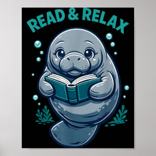 Affiche Lire & se détendre lecteur bibliothèque de liv