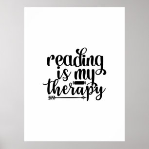 Affiche Lire Art Lire est ma thérapie