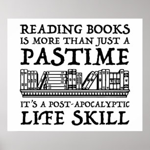 Affiche Lire Des Livres Est Plus Qu'Un Simple Pastime