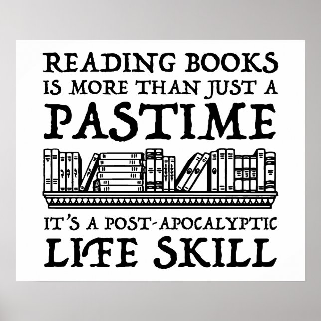 Affiche Lire Des Livres Est Plus Qu'Un Simple Pastime (Devant)
