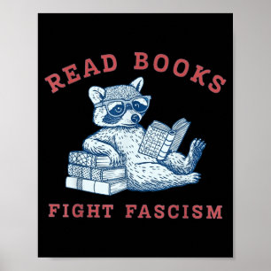 Affiche Lire des livres résiste au fascisme résistance drô