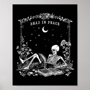 Affiche Lire En Paix Enseignant Éffrayant Skeleton Trick T