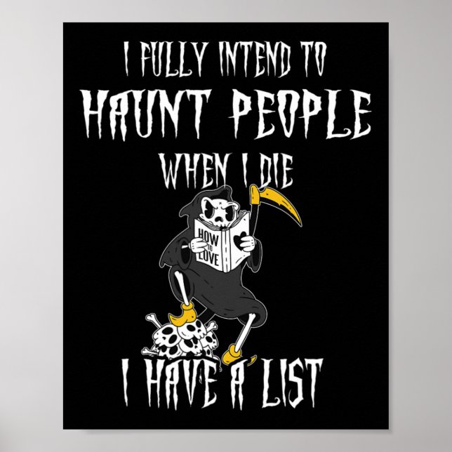 Affiche Lire J'Ai Pleinement L'Intention D'Haunt Les Gens  (Devant)