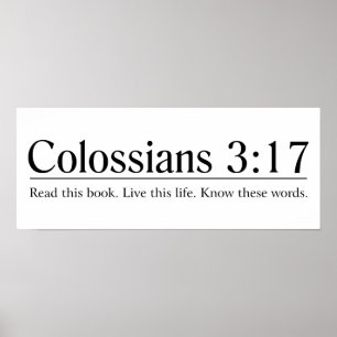 Affiche Lire la Bible Colossiens 3:17