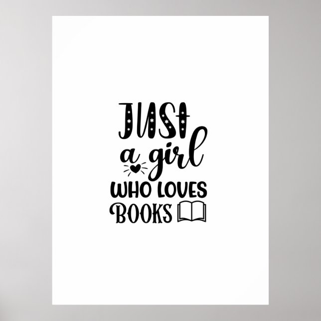 Affiche Lire L'Art Juste Une Fille Qui Aime Les Livres (Devant)