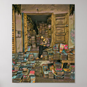 Affiche Lire Le Cadeau Amateurs Pour Bibliothécaire