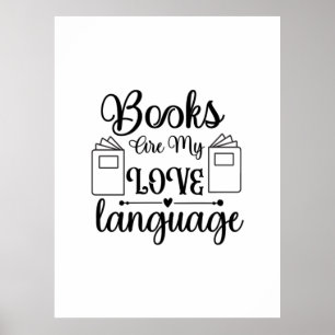 Affiche Lire Les Livres D'Art Sont Ma Langue D'Amour