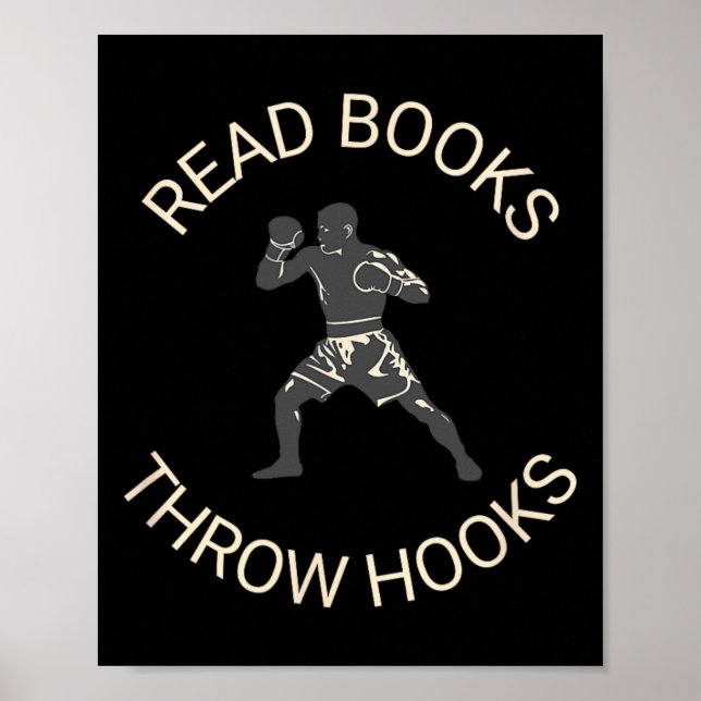 Affiche Lire Livres Lancer Hooks Boxe Literacy Shirt (Devant)