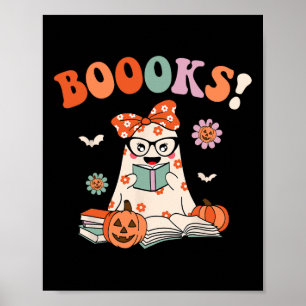 Affiche Lire plus Livres Éffrayant enseignant Cute Hallowe
