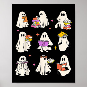 Affiche Lire Plus Livres Soky Teacher Halloween Ghost Read