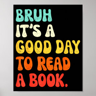 Affiche Lire un livre bruh cool prof d'anglais ela lisant