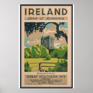Affiche L'Irlande vintage -