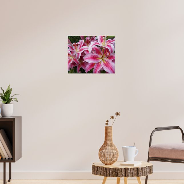 Affiche Lis orientaux roses Photographie florale (Salon 3)