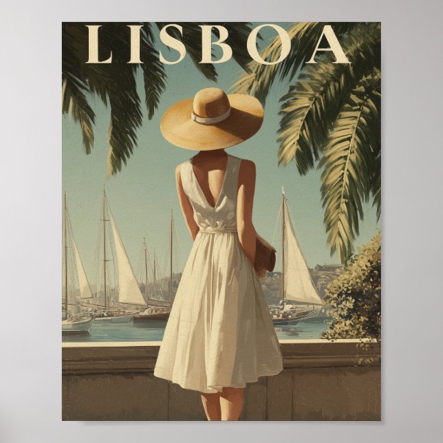 Affiche Lisbon vintage fashion (Devant)
