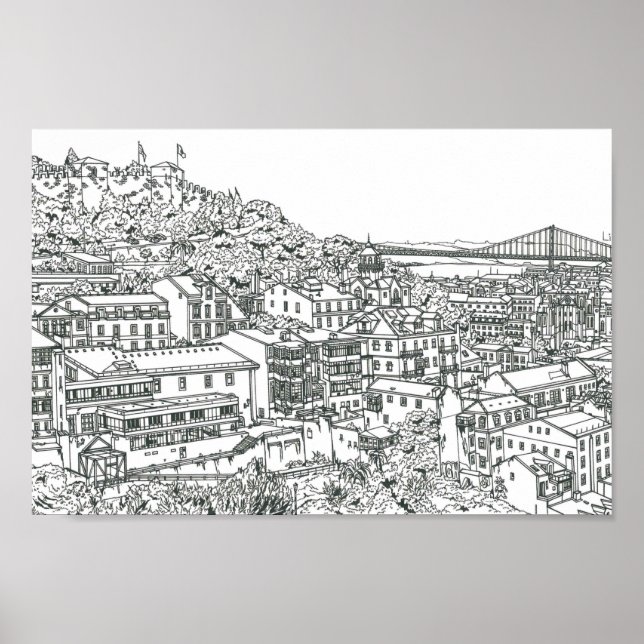 Affiche Lisbonne (Devant)