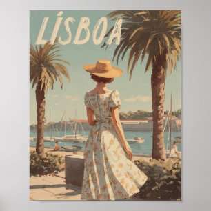 Affiche Lisbonne années 50