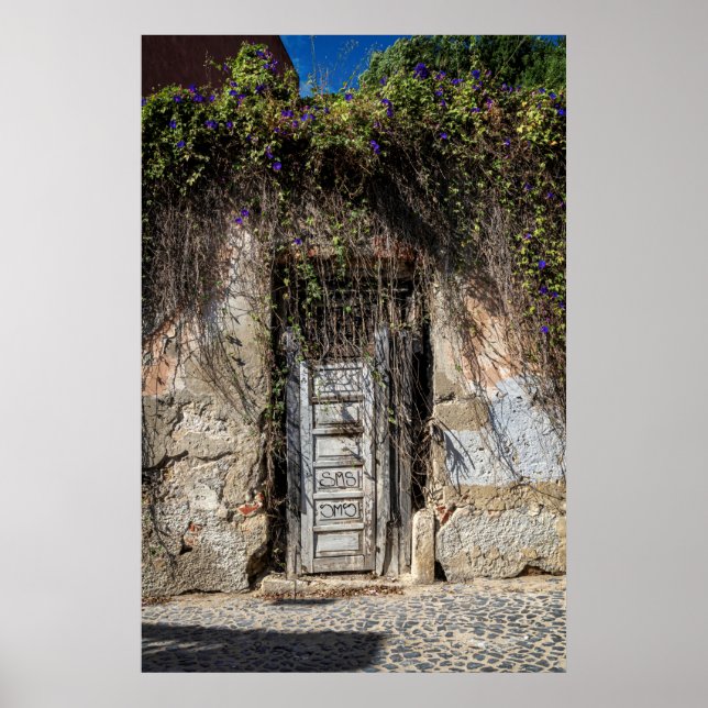 Affiche Lisbonne détails Vieux Porte Portugal (Devant)