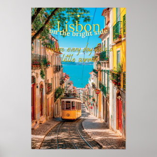 Affiche Lisbonne du côté lumineux Art Scénique du Tramway