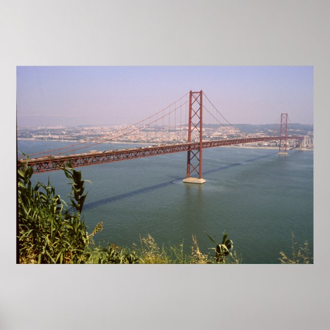 Affiche Lisbonne Portugal 25 de Abril Bridge River Tejo (Devant)