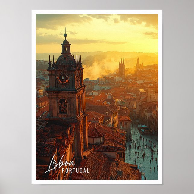 Affiche Lisbonne Portugal Belle ville (Devant)