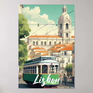 Affiche Lisbonne Portugal Lieu de voyage célèbre