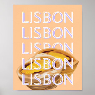 Affiche Lisbonne Travel Art, Orange, Portugal Travel Art