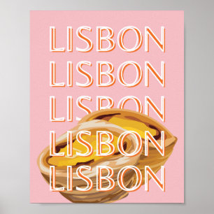 Affiche Lisbonne Travel Art, Pastel, Portugal