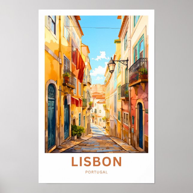 Affiche Lisborn Portugal (Devant)
