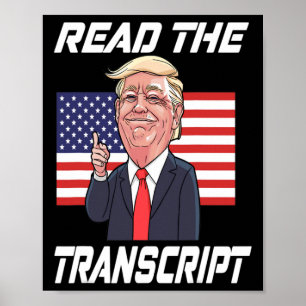 Affiche Lisez la transcription Trump Femmes Hommes Cadeaux