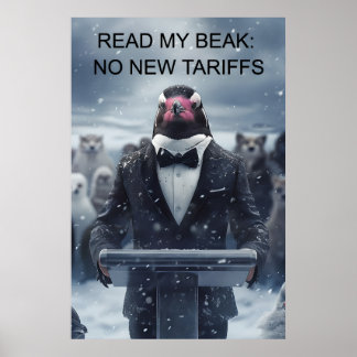 Affiche Lisez l'affiche My Beak - Penguin Political Satire