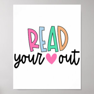 Affiche Lisez votre coeur en dehors mignon pour les enseig