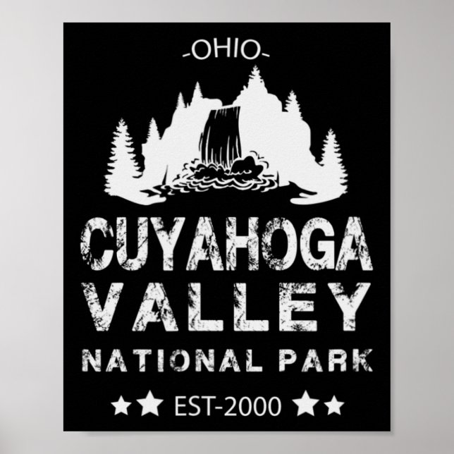 Affiche Lisière d'arbres avec chute d'eau Parc national de (Devant)