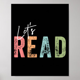 Affiche Lisons le livre de nerd amateur de lecture de bibl