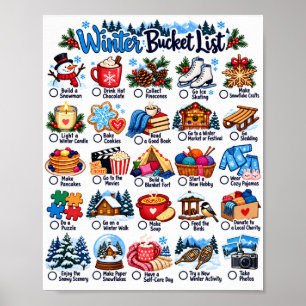 Affiche Liste de choses à faire en hiver - Liste d'activit