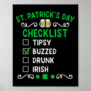 Affiche Liste de contrôle drôle de la Saint-Patrick 4