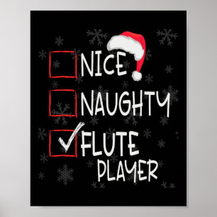 Affiche Liste de joueurs de flûte gentils et méchants Noël