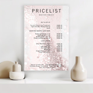 Affiche Liste de prix de parties scintillant moderne Poste