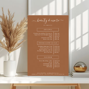 Affiche Liste de prix du salon simple moderne