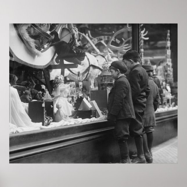 Affiche Liste de voeux de Noël, années 1920 (Devant)