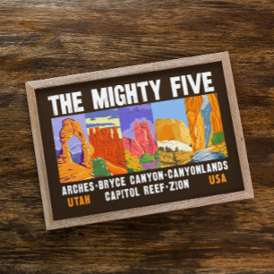 Affiche Liste des cinq grands parcs nationaux de l'Utah Vi