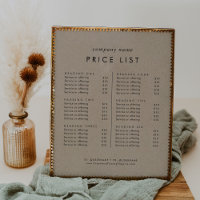 Liste des prix Chic Faux Kraft Business Services