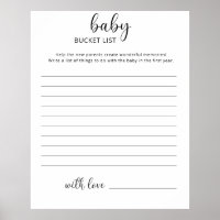 Liste des seaux pour bébés