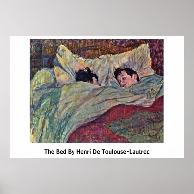 Affiche Lit De Henri De Toulouse-Lautrec (Devant)