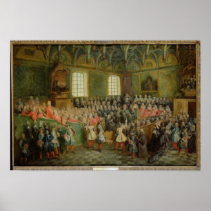 Affiche Lit de justice tenu au Parlement