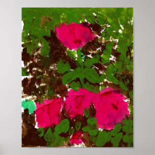 Affiche Lit de roses
