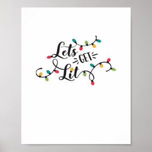 Affiche Lit Drôle Pun de Noël Classique